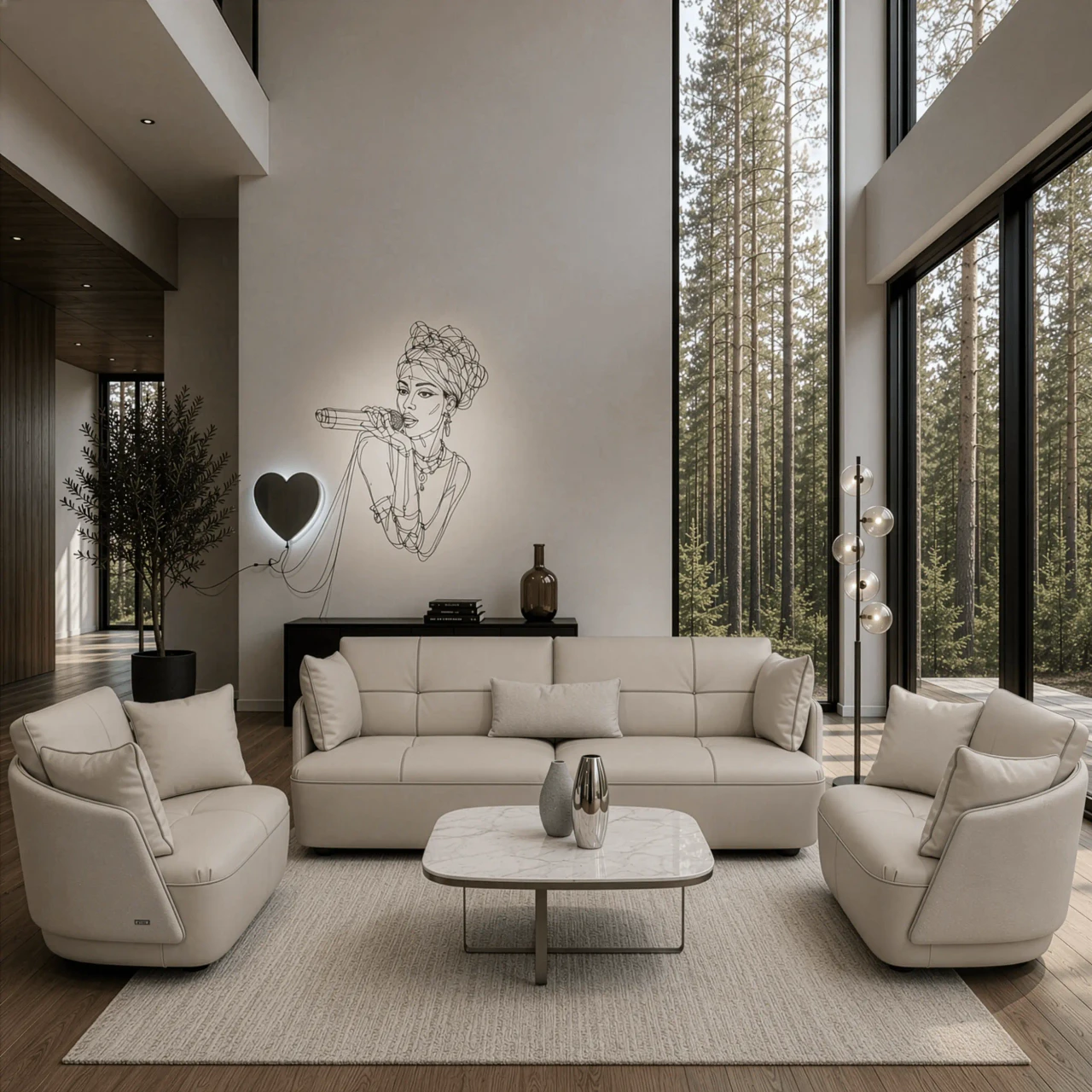 Space Swivel Chair - Ivory