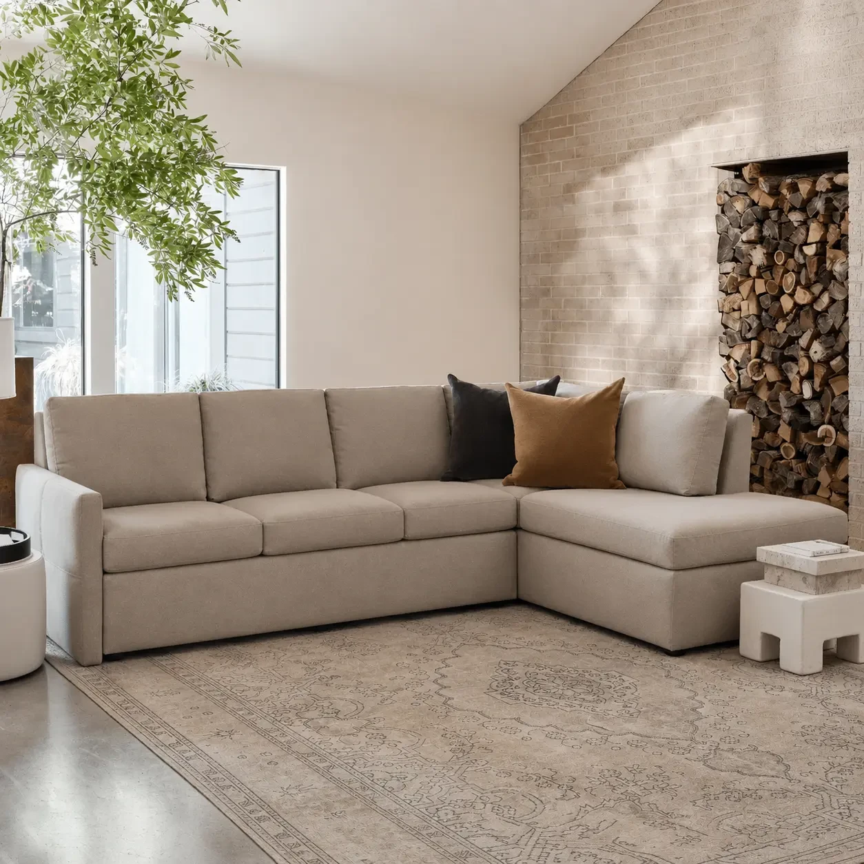 FAWN - Shown here in the Fawn option. Pillow not included.