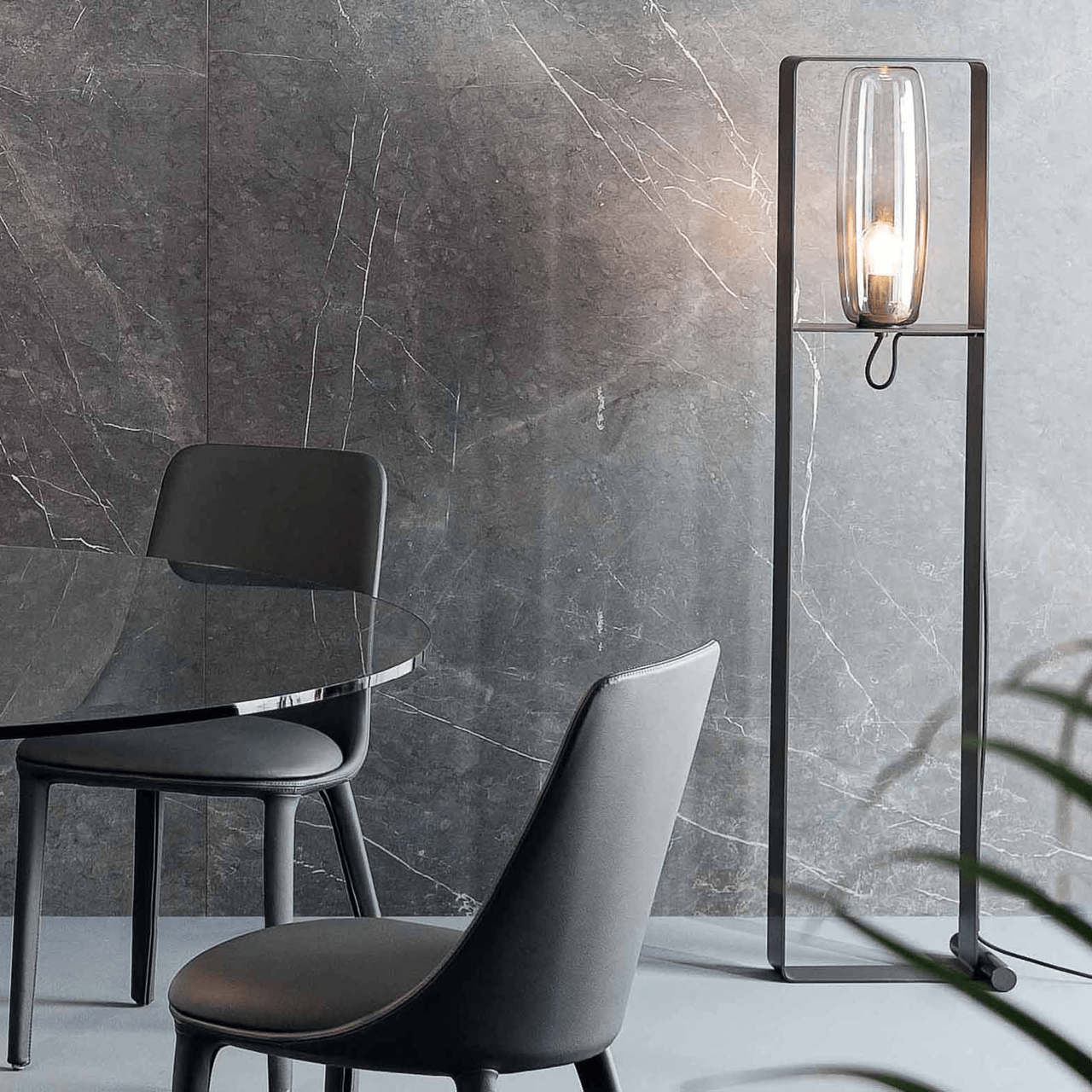 Bio-S Floor Lamp Shown in a Dining Room Setting