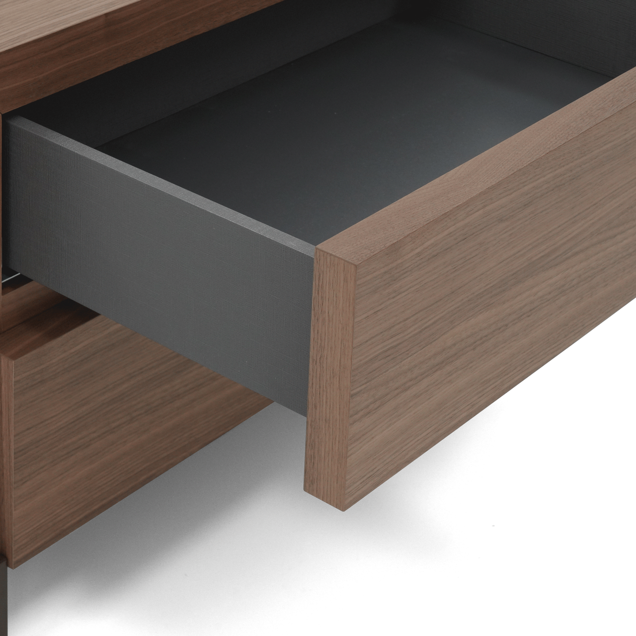 Closeup - Groove 2 Drawer Nightstand Drawer Detail