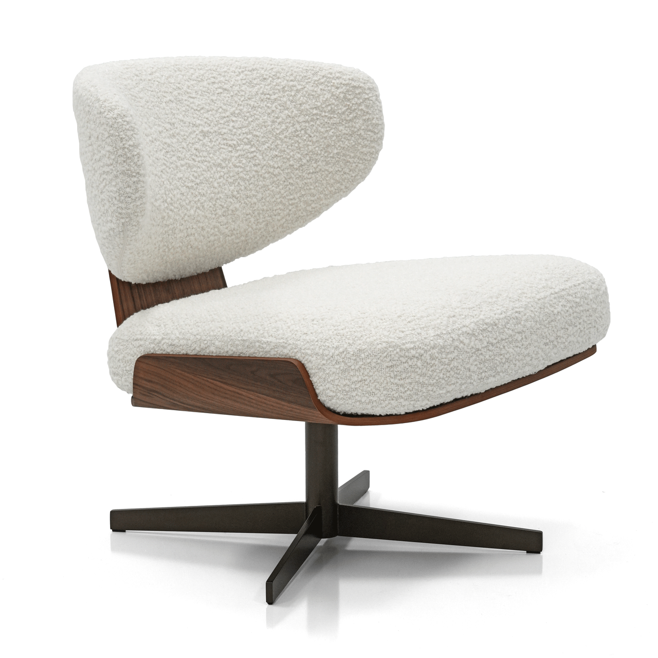 Olos Occasional Swivel Chair Front Angled View