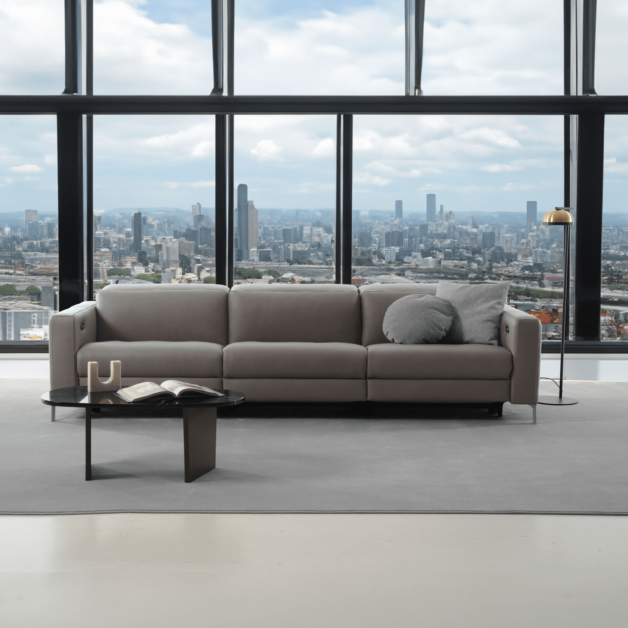 DARK TAUPE LEATHER