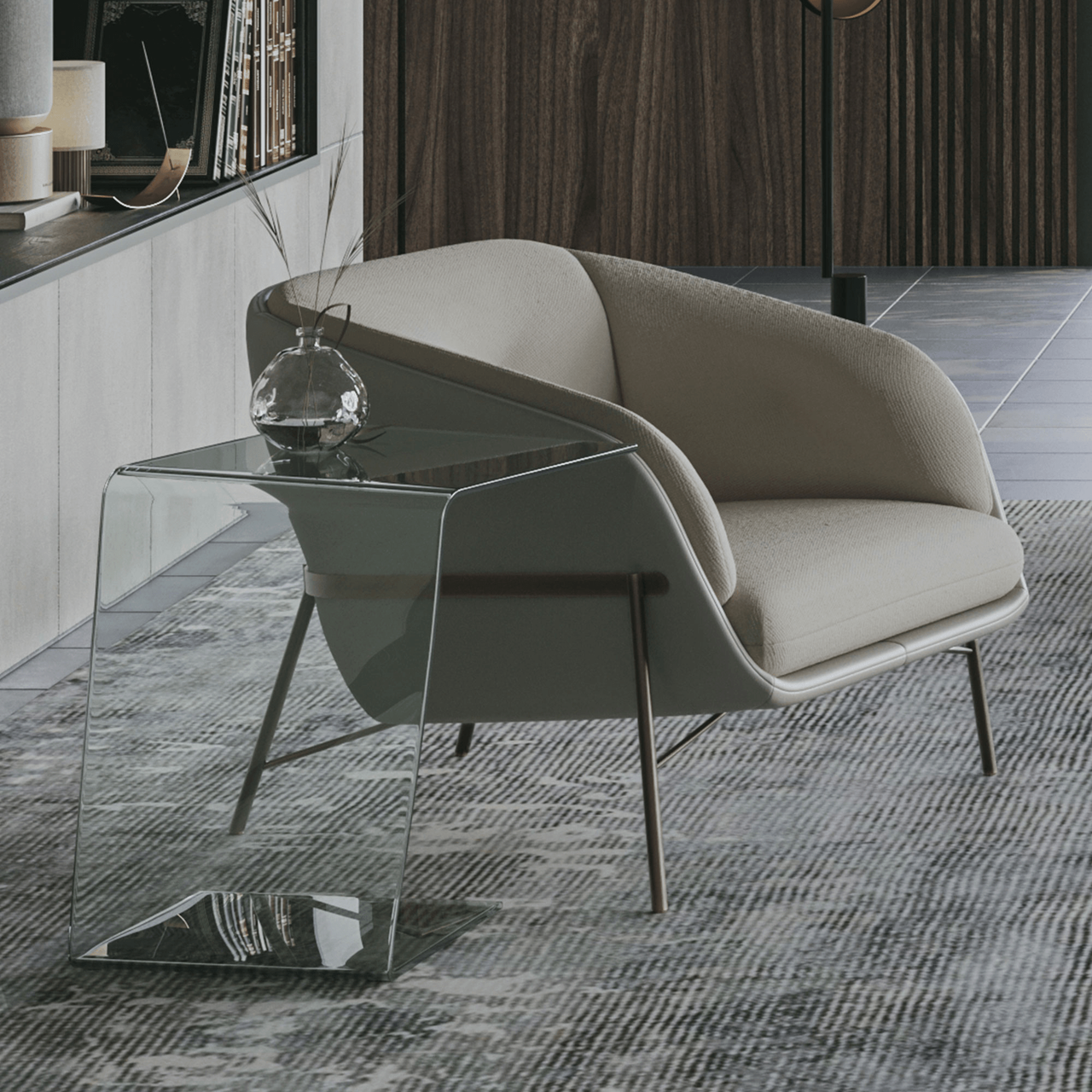 Closeup - Fasano Chair Shown in a Living Room Setting