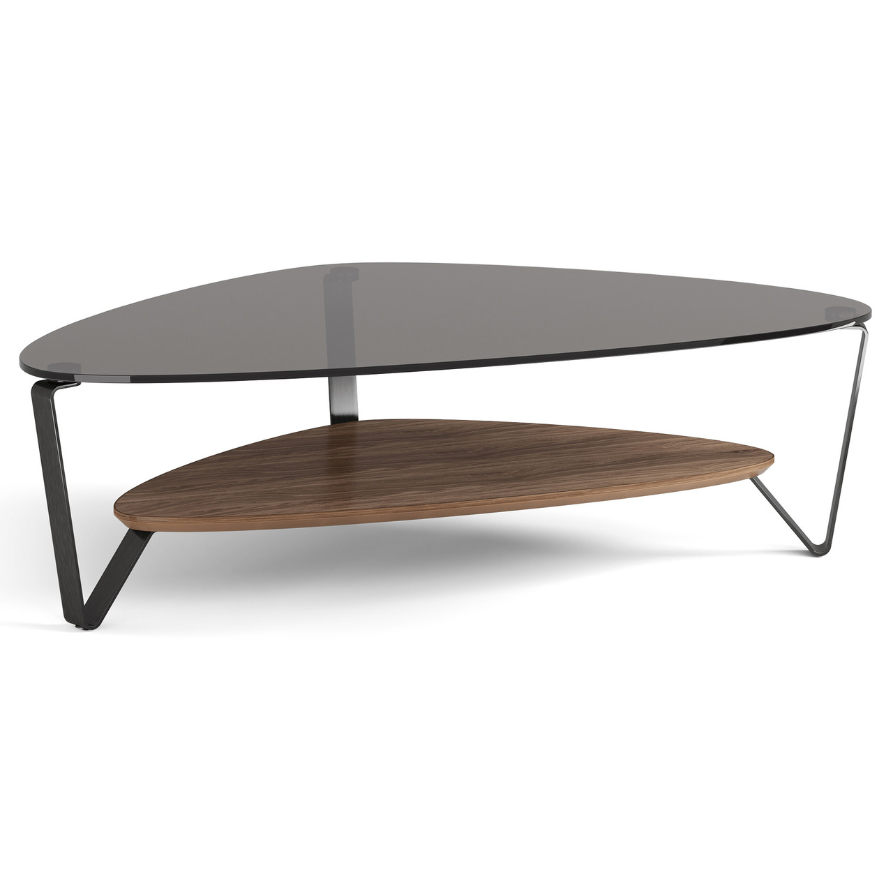 NATURAL WALNUT - Dino Large Cocktail Table Front Angled View