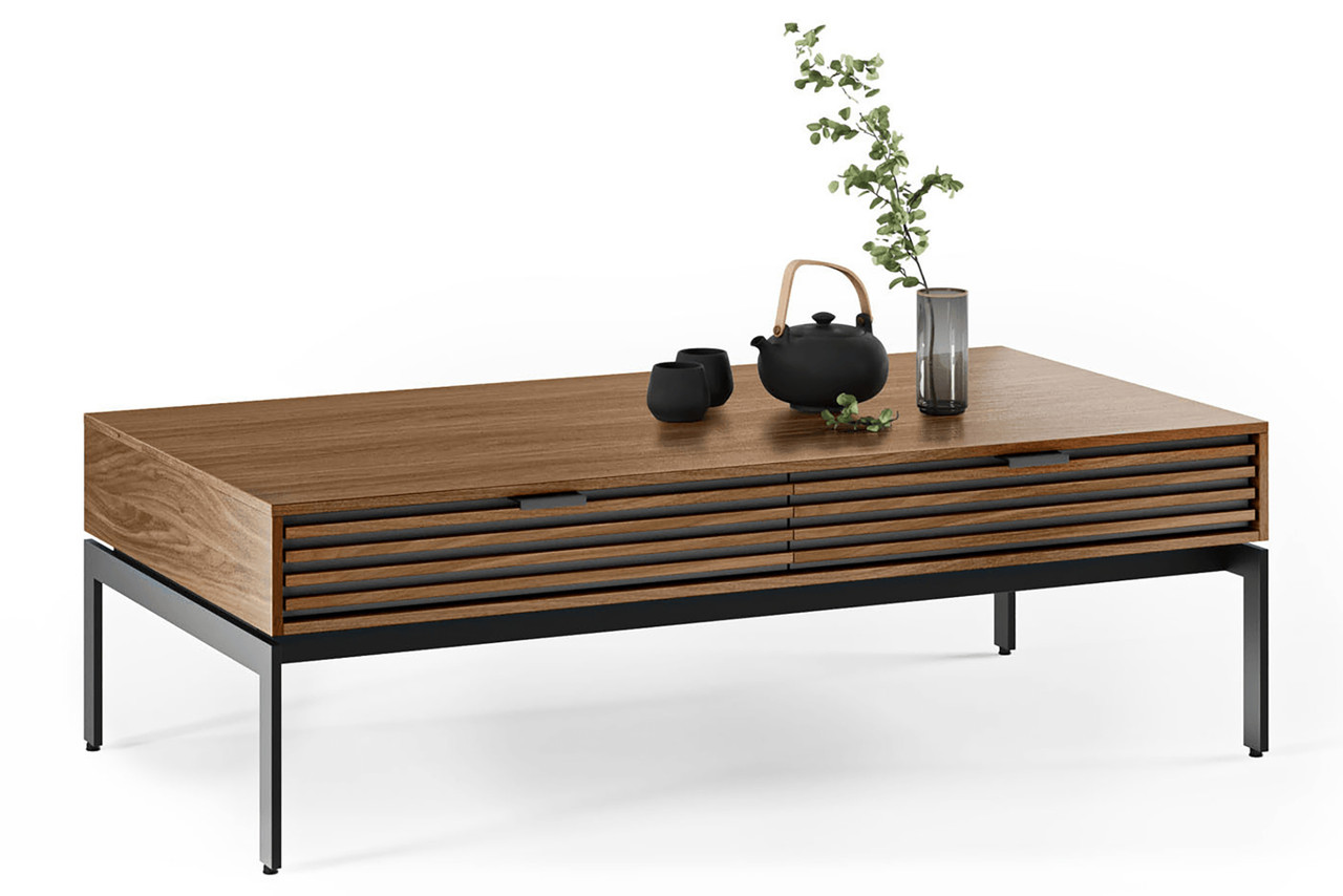 NATURAL WALNUT - Cora Cocktail table Shown Staged