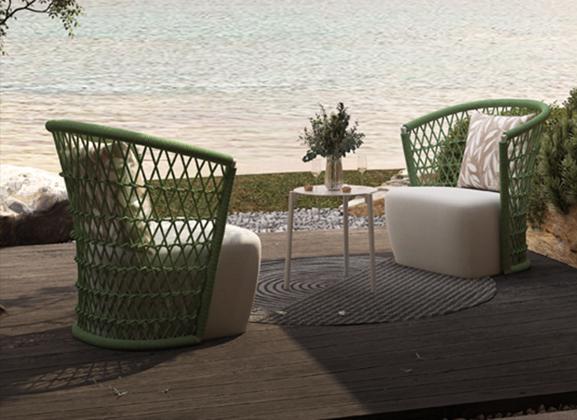 Venice Beach Low Back Chair Shown in an Outdoor Setting