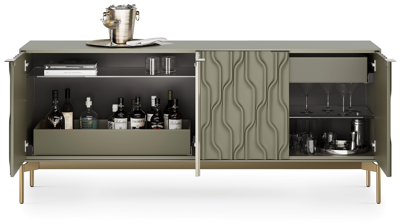 MOSS/BRASS - Mesa Sideboard Interior Detail