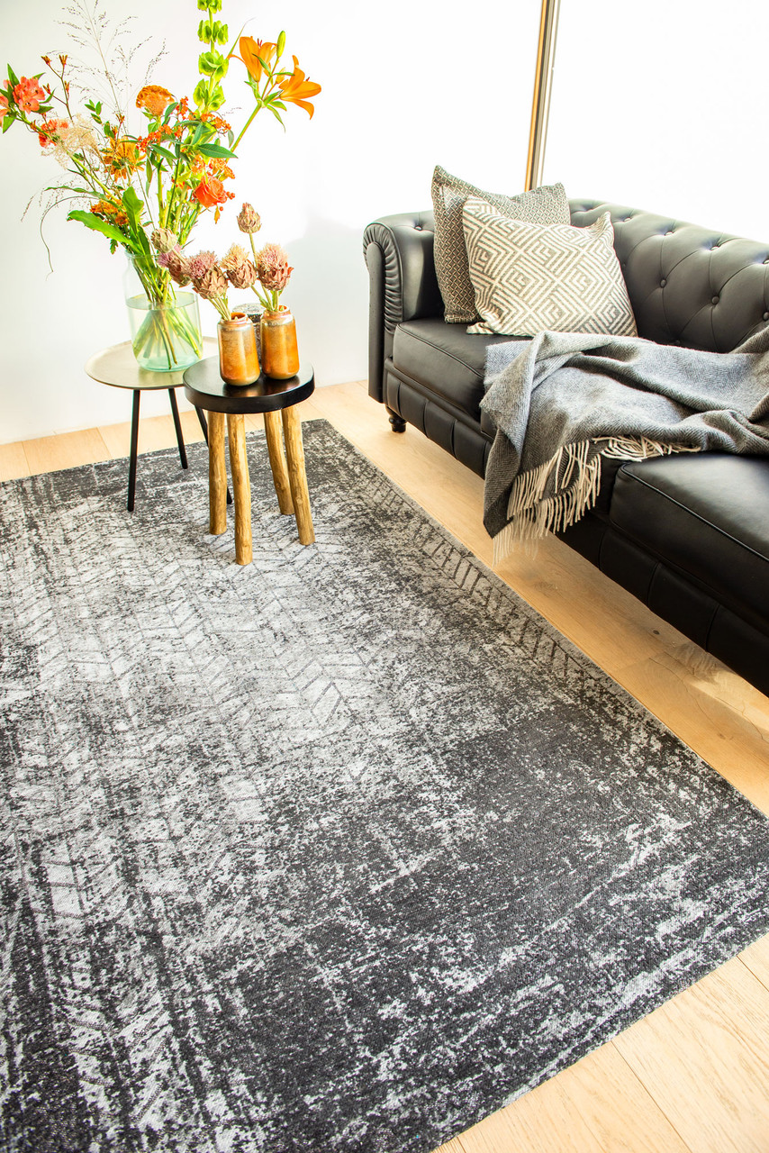 Mad Men Jacobs Ladder Area Rug Shown in a Living Room Setting