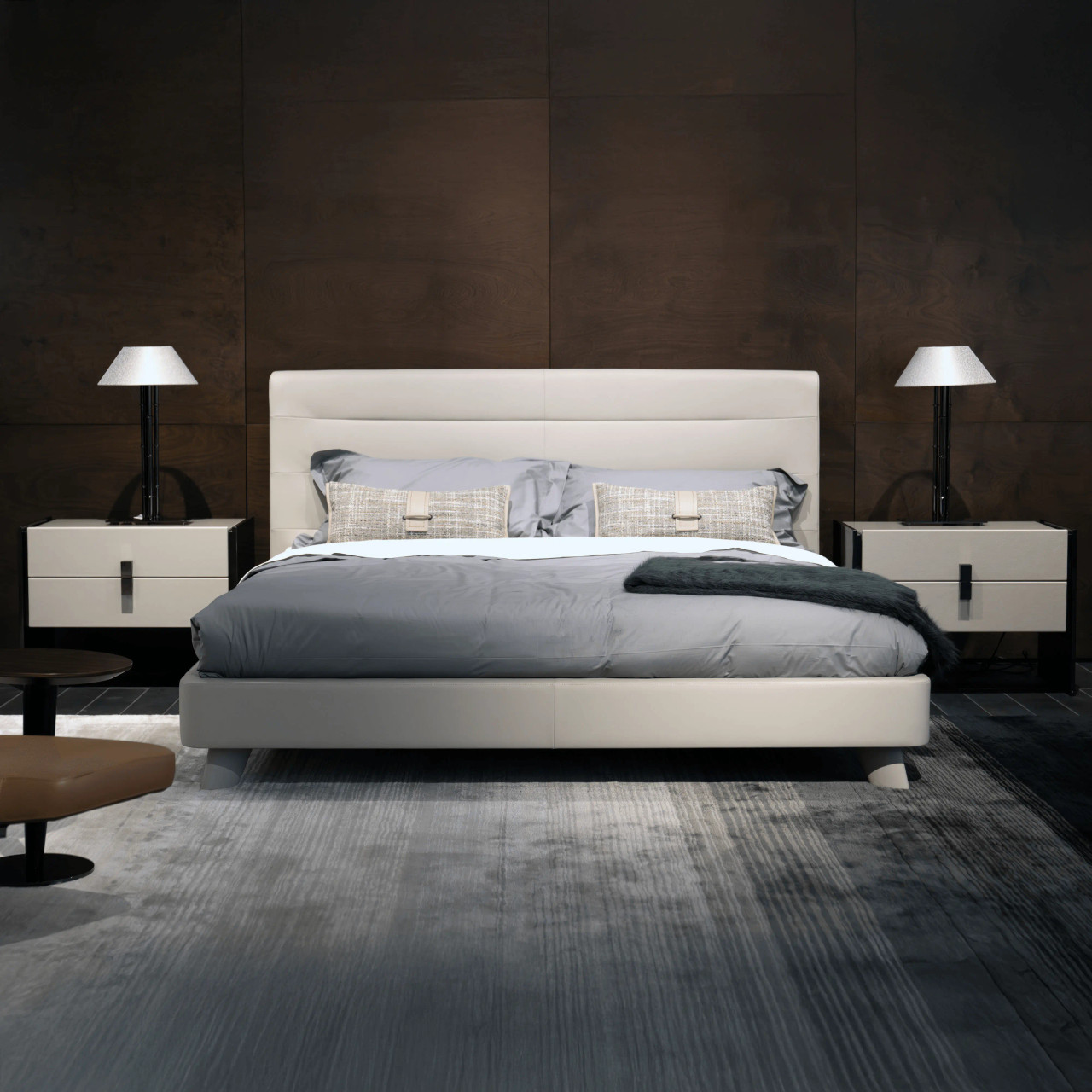 Next Level King Bed Shown in a Showroom Setting