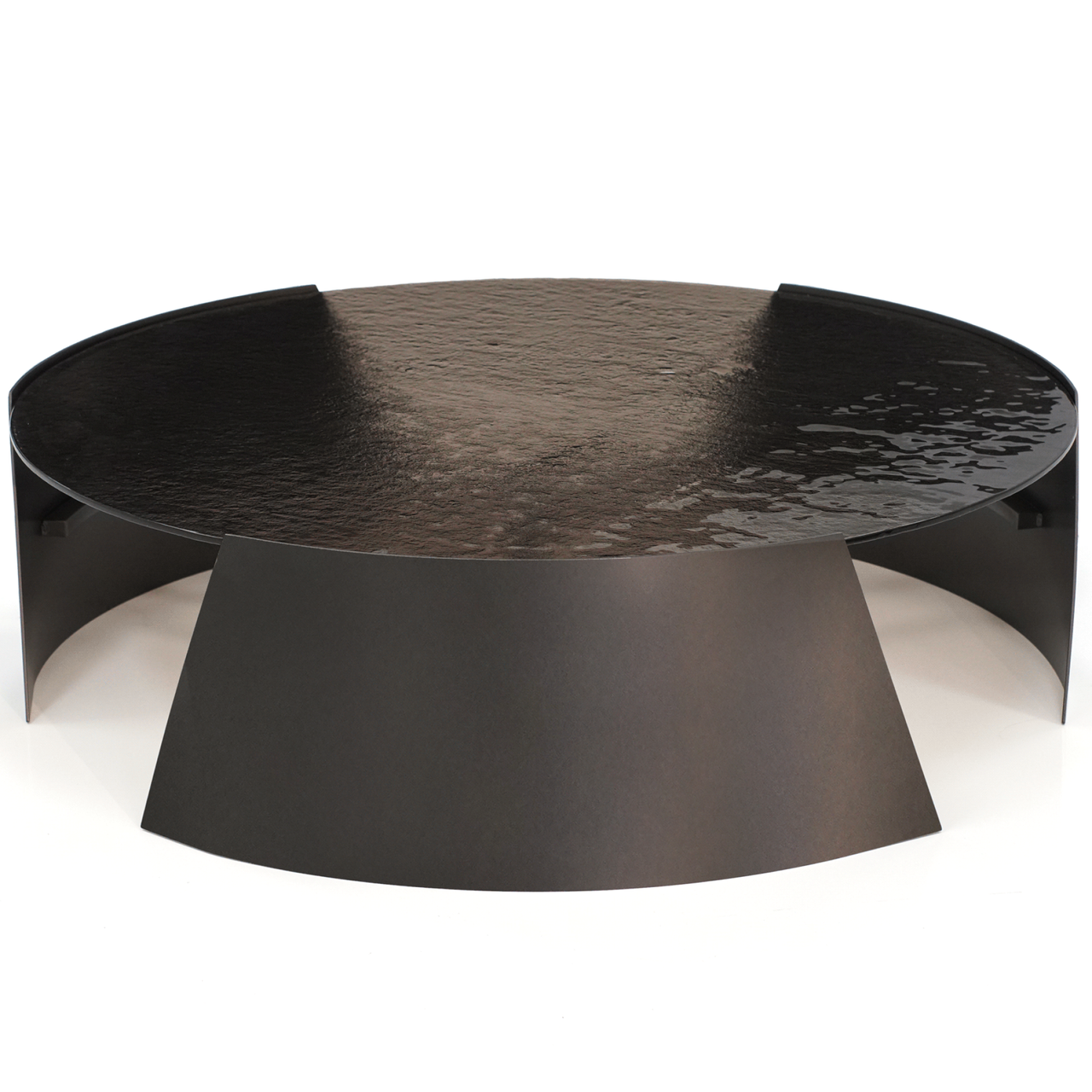 Sway Hammered Cocktail Table Front View