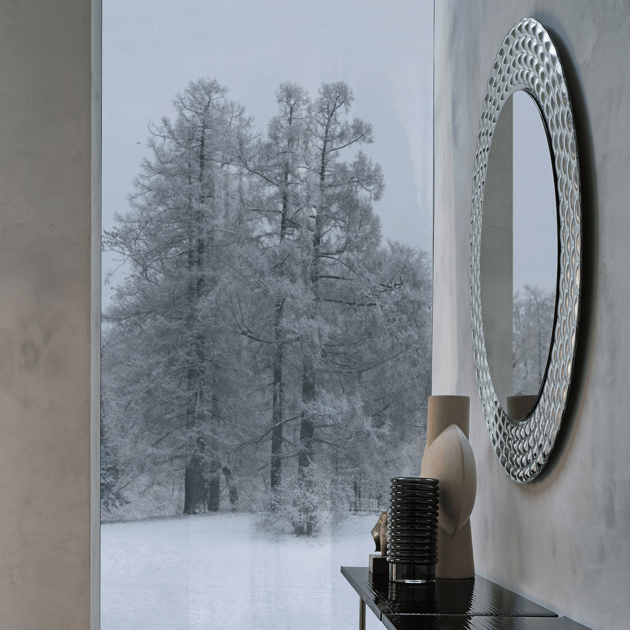 Pasha Round Wall Mirror