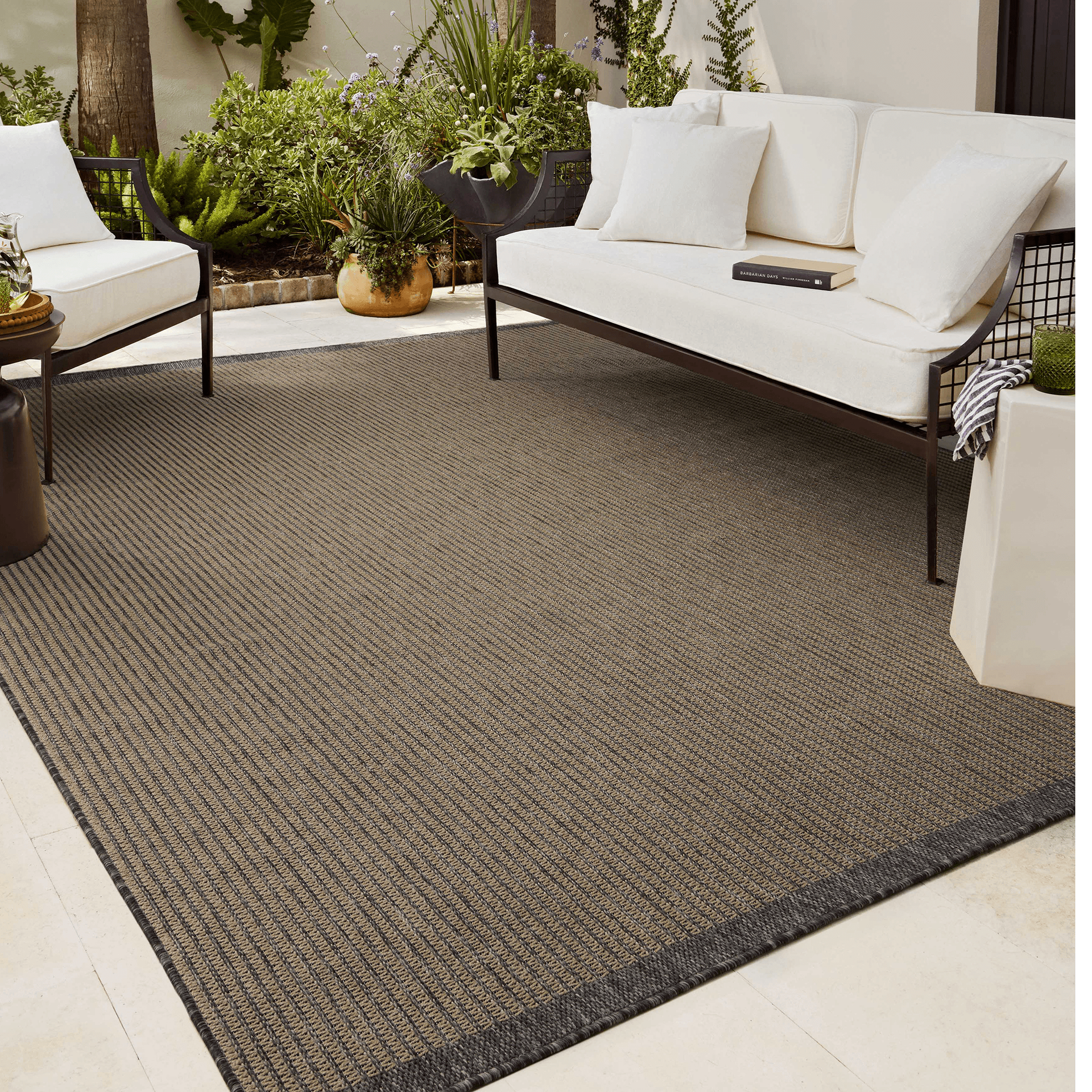 Providence Outdoor Area Rug - Wheat/Charcoal (9'2"x 13')