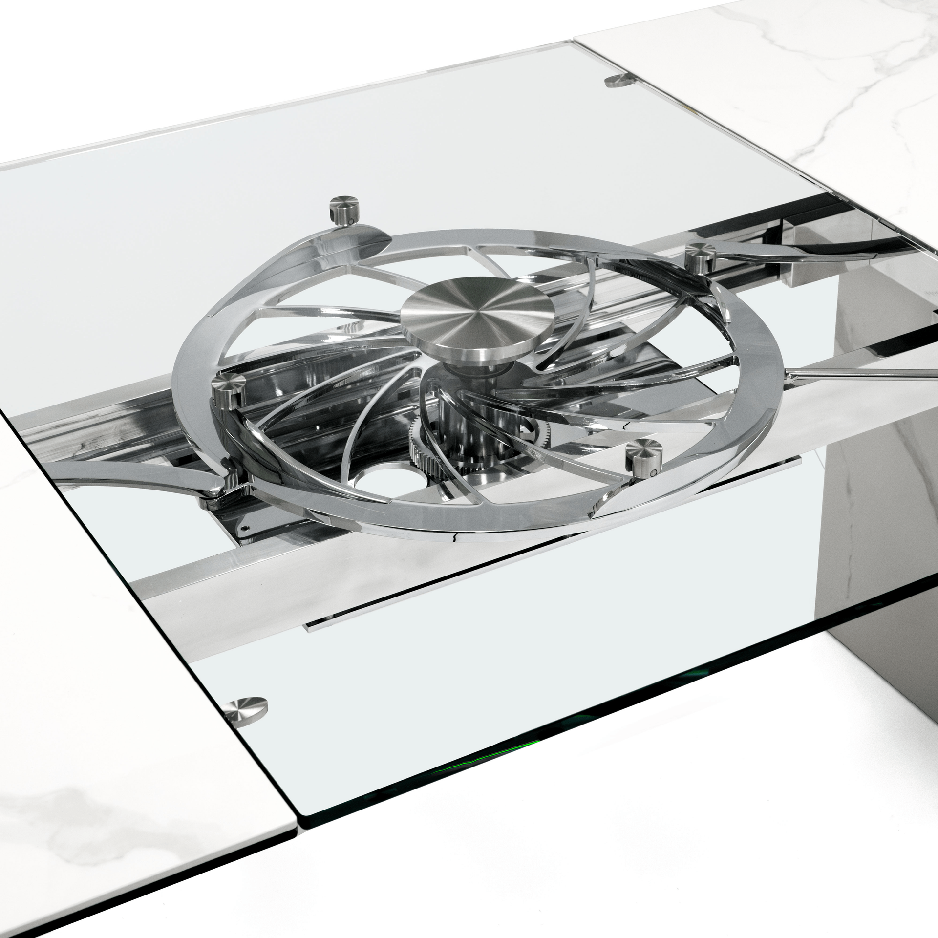 Quasar Extension Dining Table - Ceramic/Glass