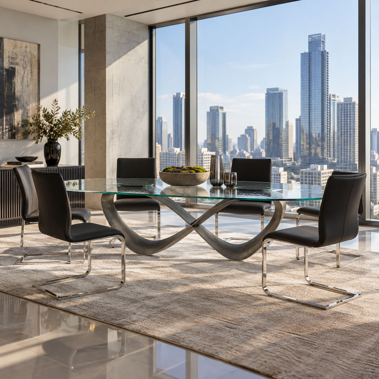 Butterfly Dining Table - Mist