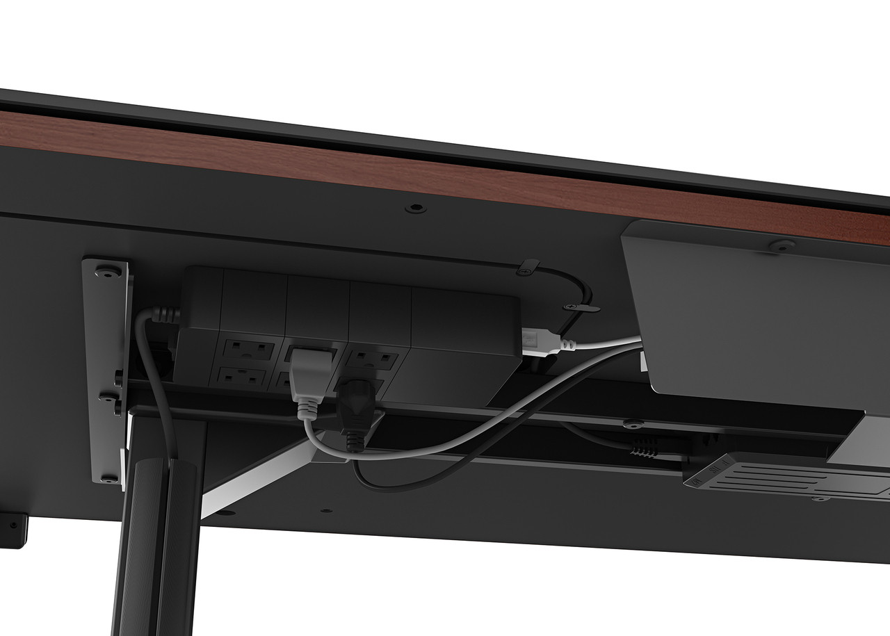 WALNUT - Power strip can be mounted underneath table top (not included)