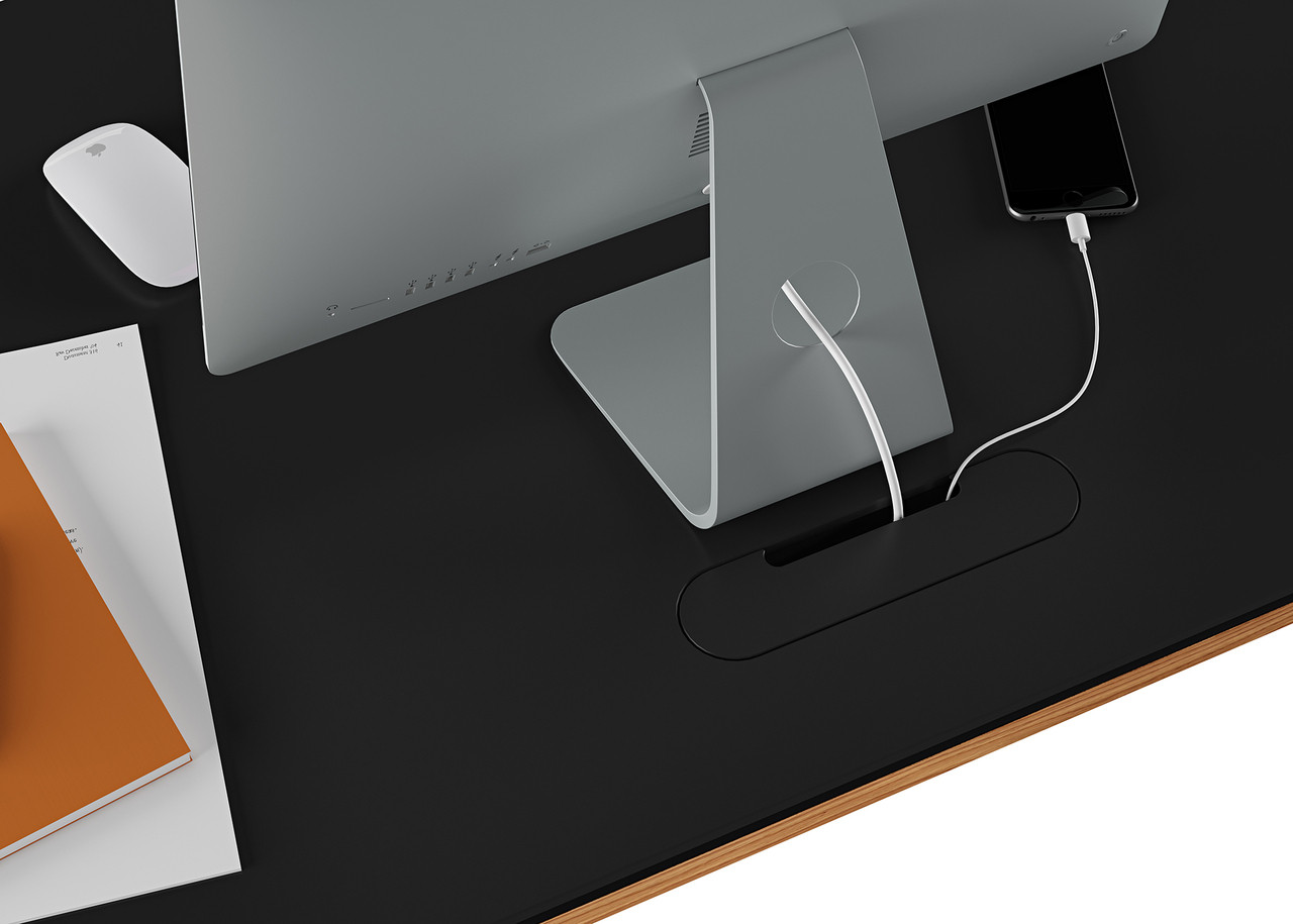 CHARCOAL || CHOCOLATE  - Wire management detail