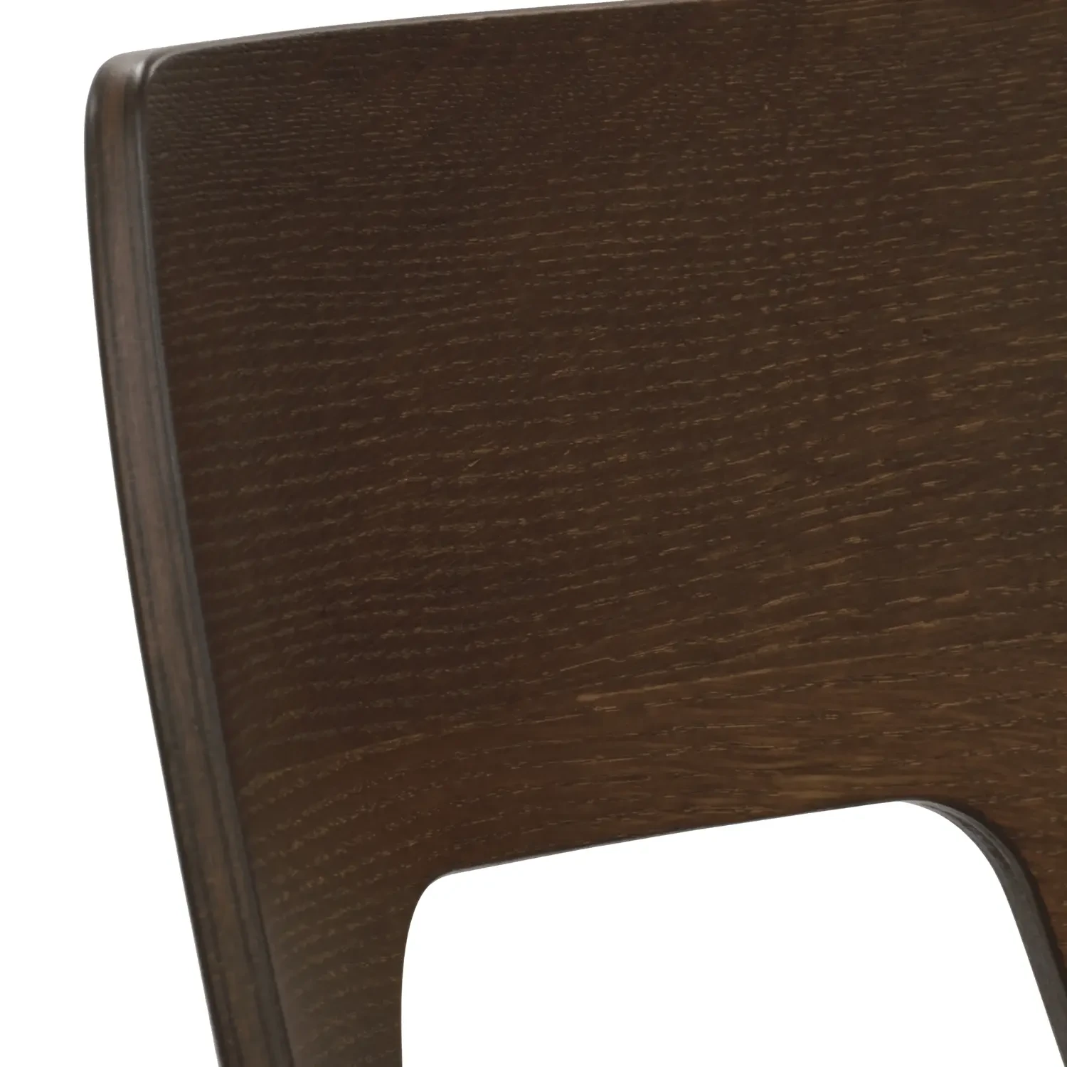 Closeup - City Bar Stool Walnut Stained Oak Back