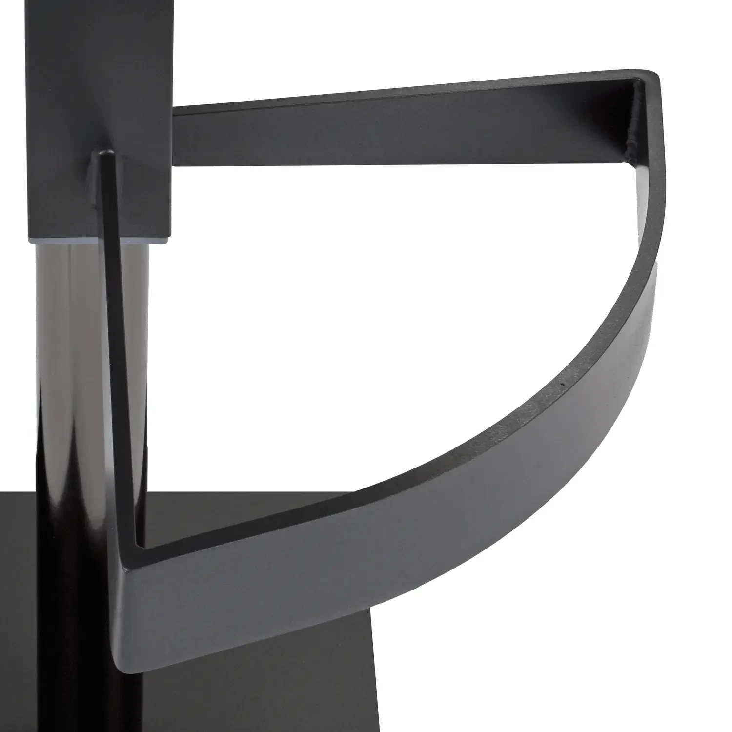 Closeup - Ocean Bar Stool Charcoal Powder Coated Footrest