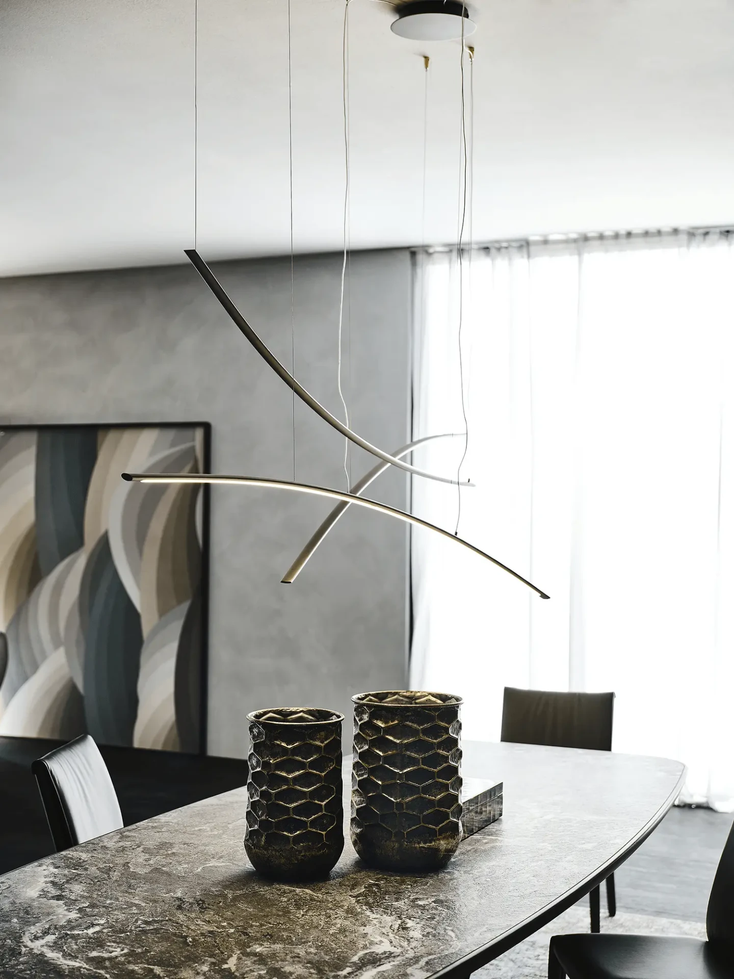Katana Ceiling Lamp in a Dining Room Setting