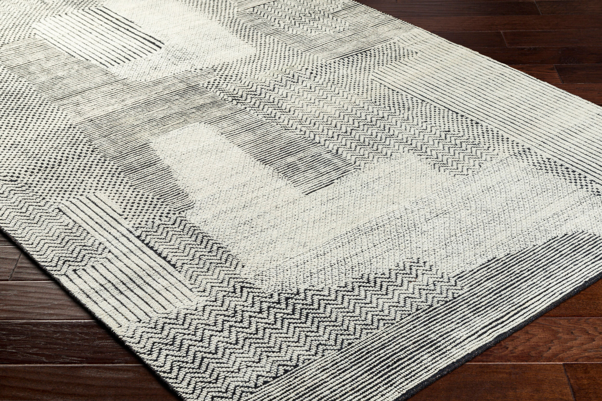 Tunus Area Rug - Taupe/Grey/Black (8' x 10')
