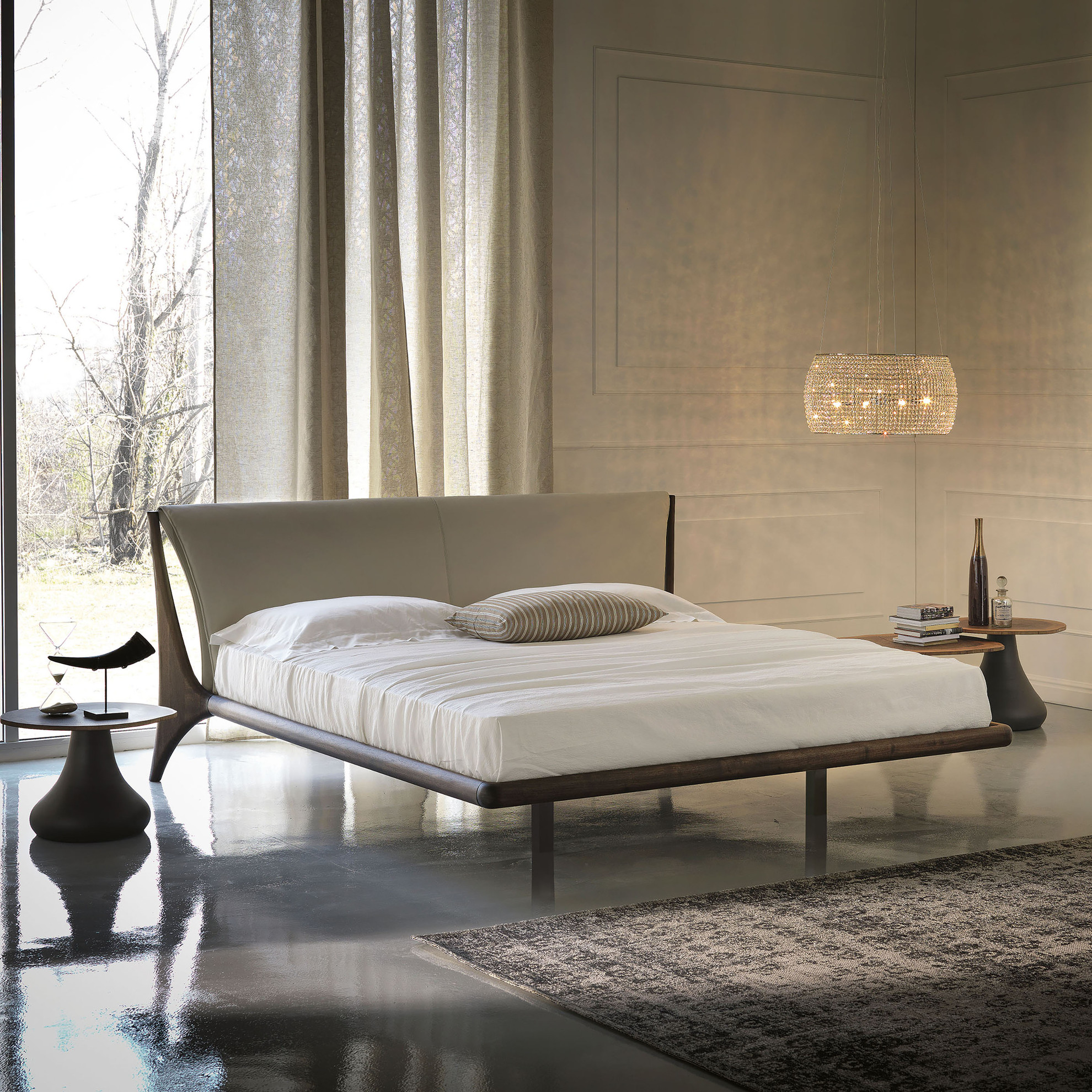 Nelson Bed - Burnt Oak Frame - Cantoni