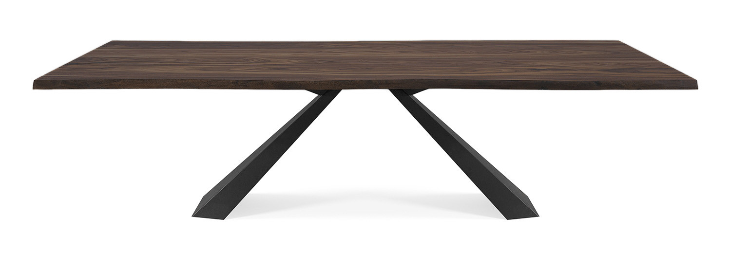 Eliot Wood Dining Table - Burnt Oak/Graphite - Cantoni