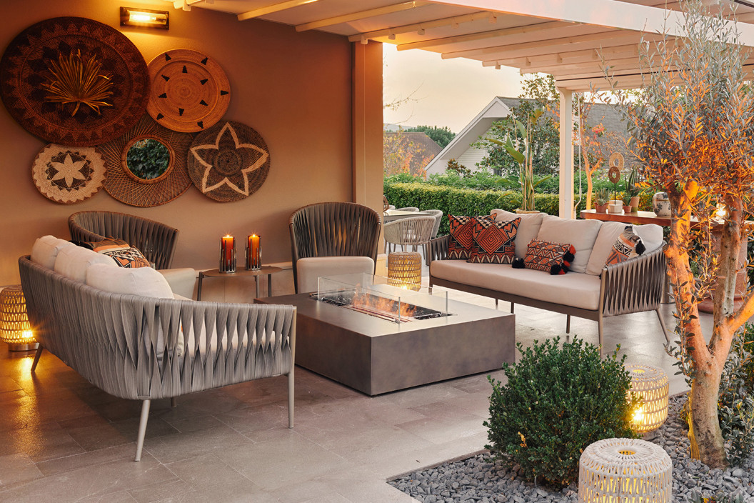 Warf 65 Fire Table - Teak - Cantoni