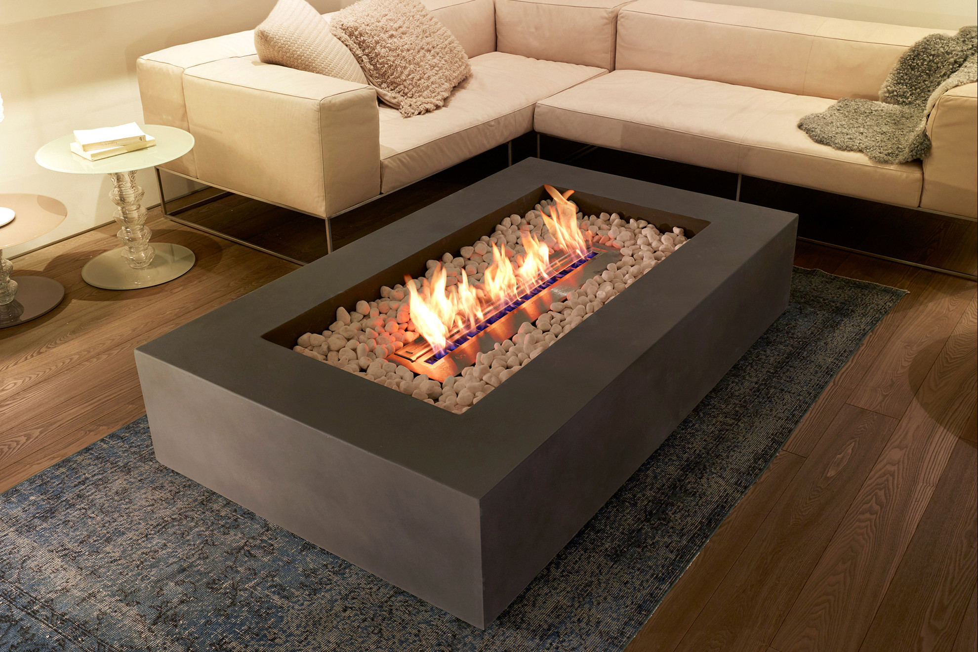 Warf 65 Fire Table - Teak - Cantoni