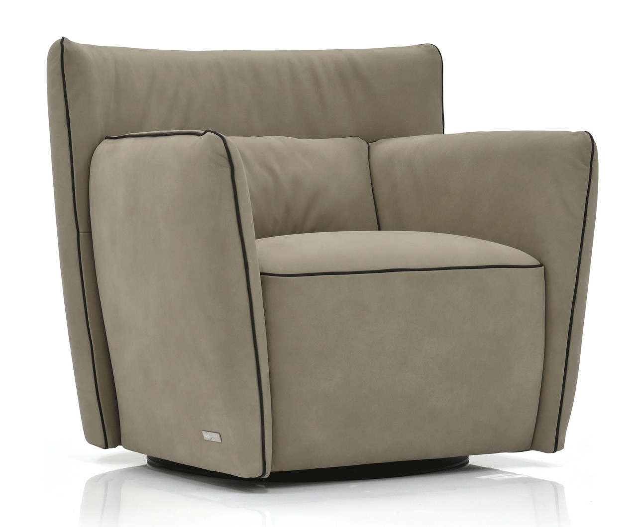 Tulip Swivel Chair Clay Leather Cantoni
