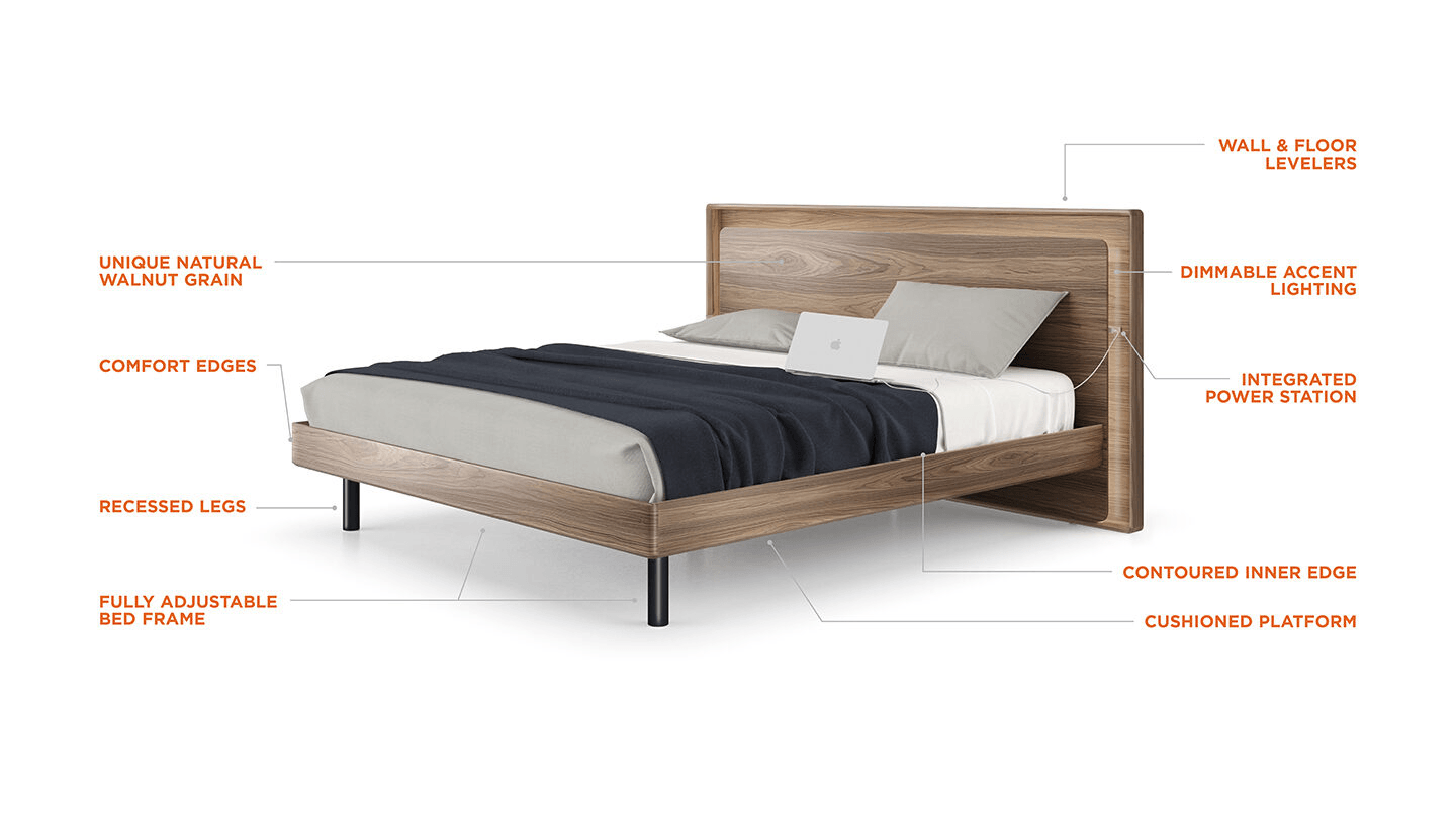 Up Linq 9119 King Bed: Modern Elegance for Your Bedroom | Cantoni