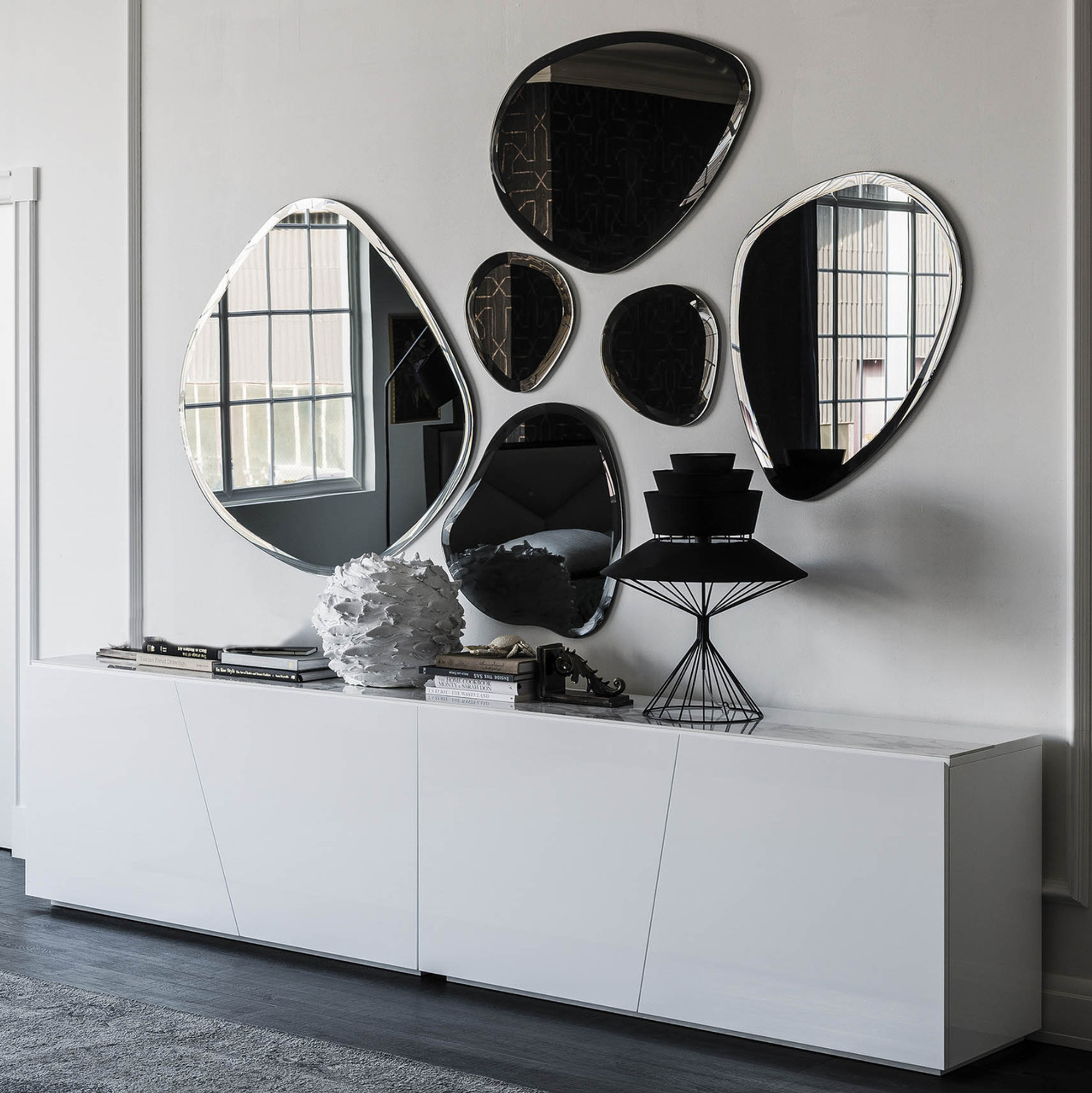 【HIRASHIMA】ORLO Wall Mirror 2121 Amazon.com: LOAAO 48X40 Inch Black Metal Framed Bathroom