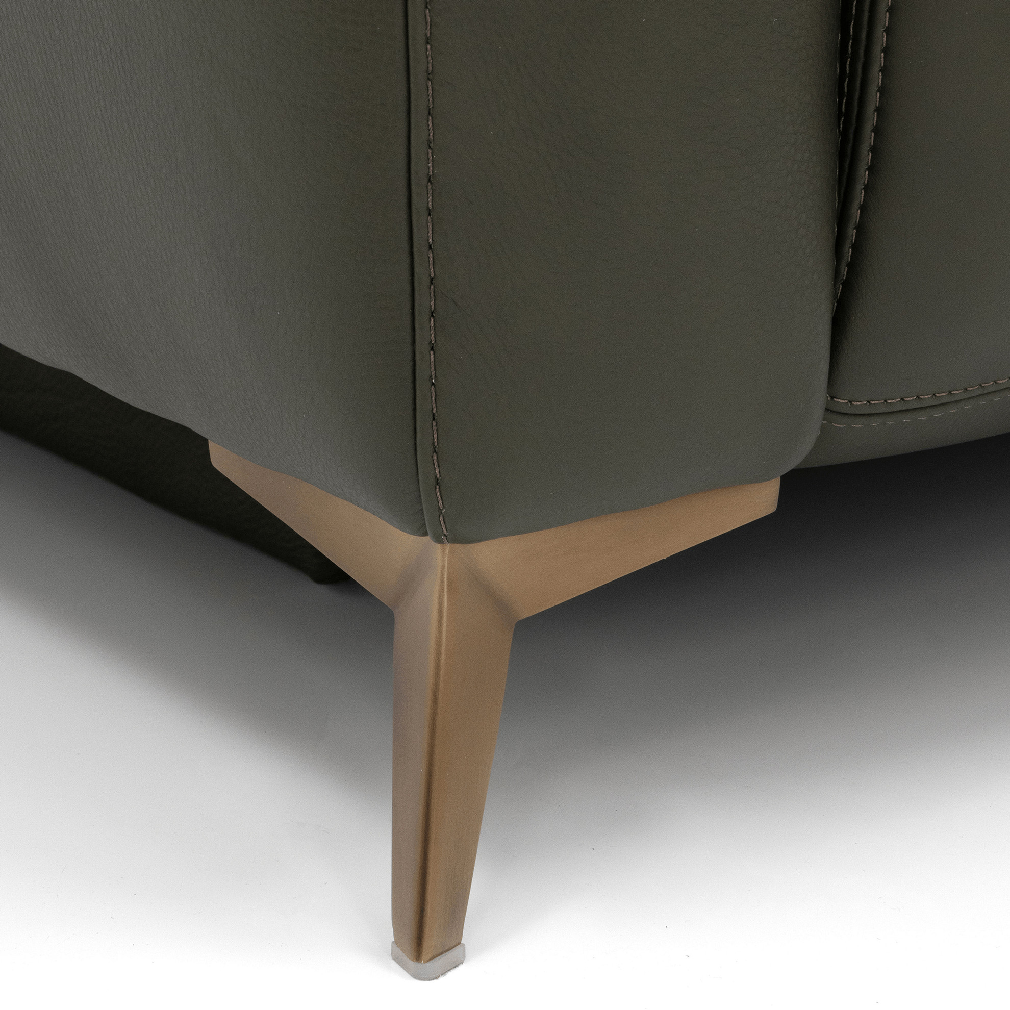 Verona Power Sofa - Olive Leather - Cantoni