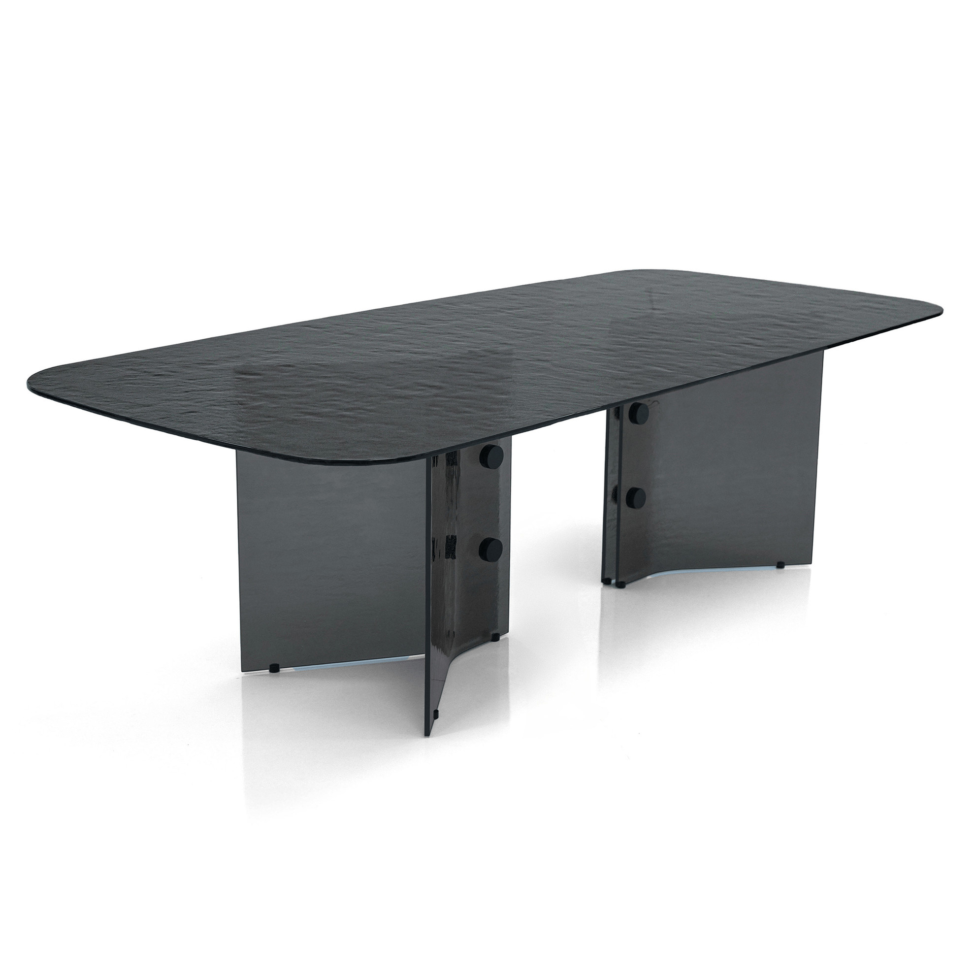 Onda Hammered Glass Table - Fume - Cantoni