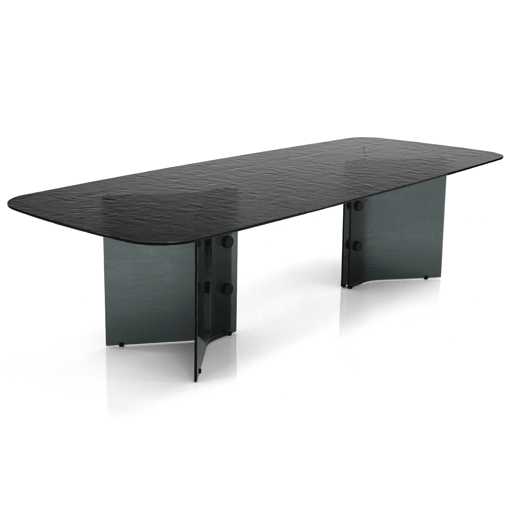 Onda Hammered Glass Table - Fume - Cantoni