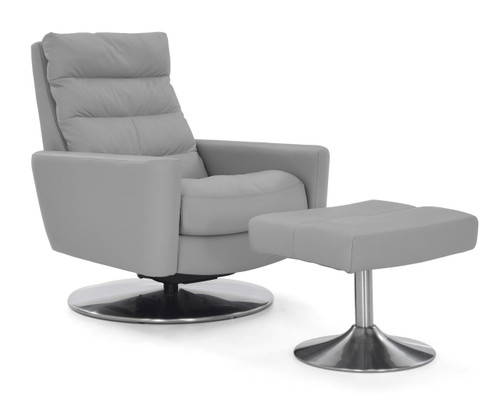 Cirrus Comfort Air Chair & Ottoman - Metal Base/Atl