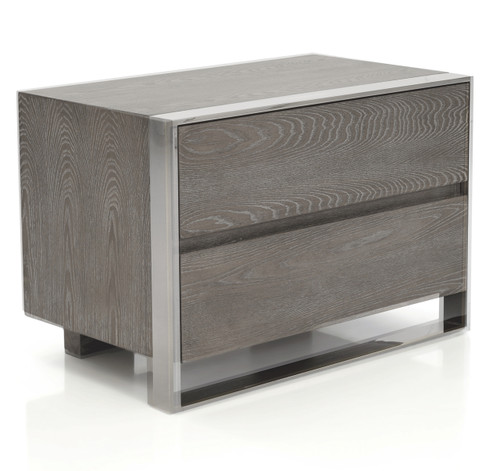 Drake 2 Drawer Nightstand Front Angled View