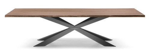 Spyder Dining Table - Walnut/Graphite