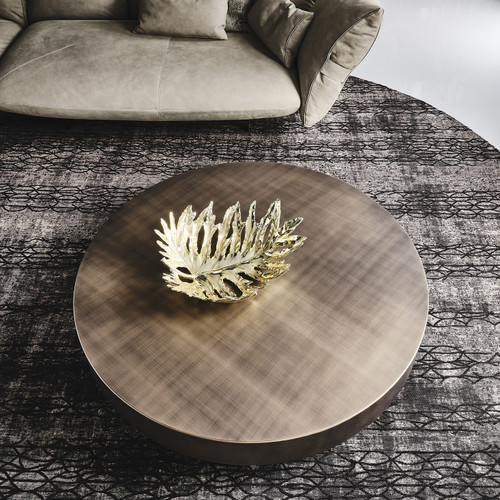 BRUSHED BRONZE - Arena Cocktail Table Shown in a Living Room Setting