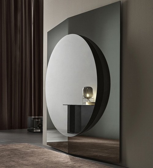 Central Wall Mirror Shown Staged