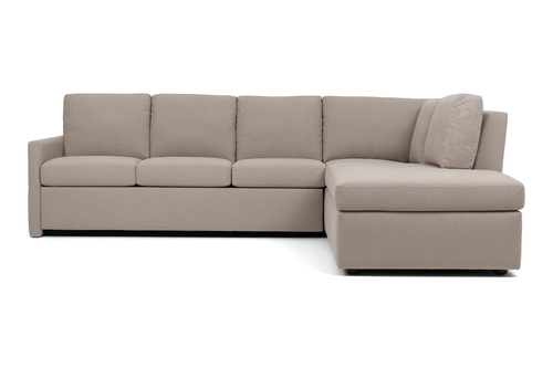 Bentley King Comfort Sleeper Sectional - Fawn Crypton