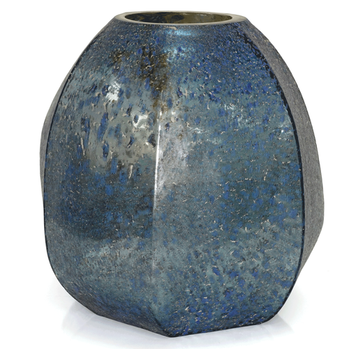 Hint of Blue Oval Vase View 1