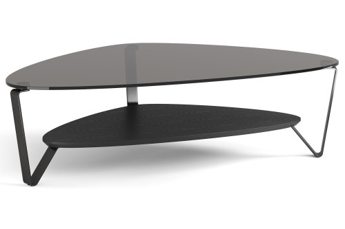 EBONIZED ASH - Dino Large Cocktail Table Front Angled View