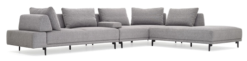 GREY - Felix Sectional Front Angled View
