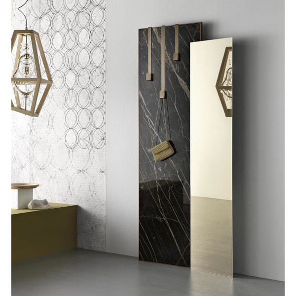 Welcome Mirror With Coat Hooks