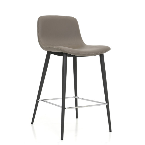 TAUPE - Comet Counter Stool Front Angled View