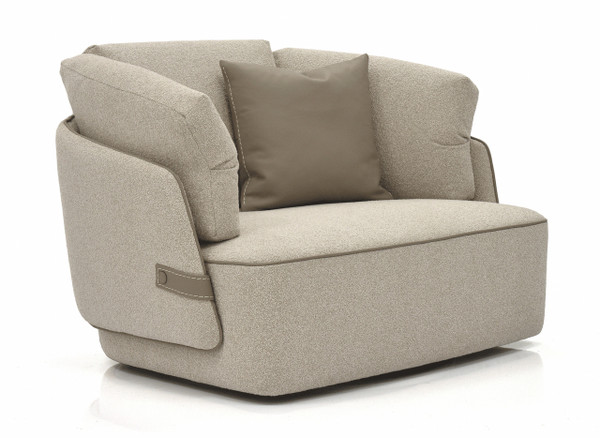 Veronica Swivel Chair Front Angled View