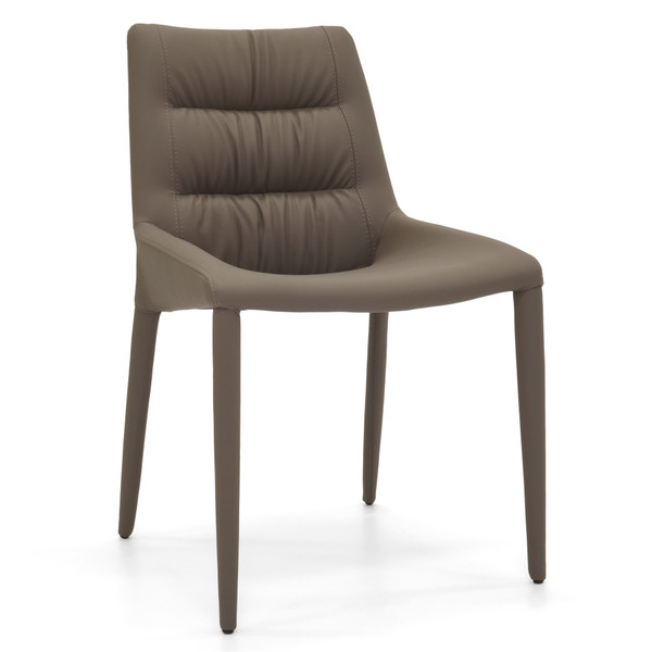 Megan Side Chair Taupe Angled View