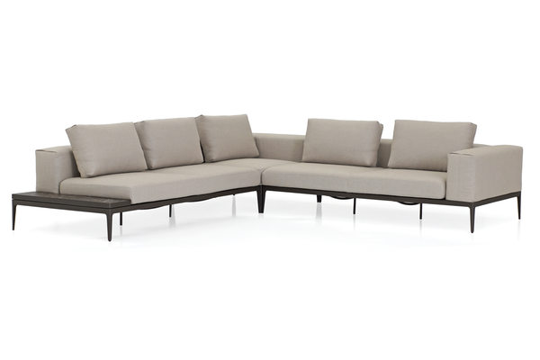 Grid 3 Piece Sectional Front Angled View