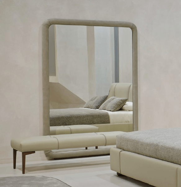 Yoko Night Mirror Shown in a Bedroom Setting