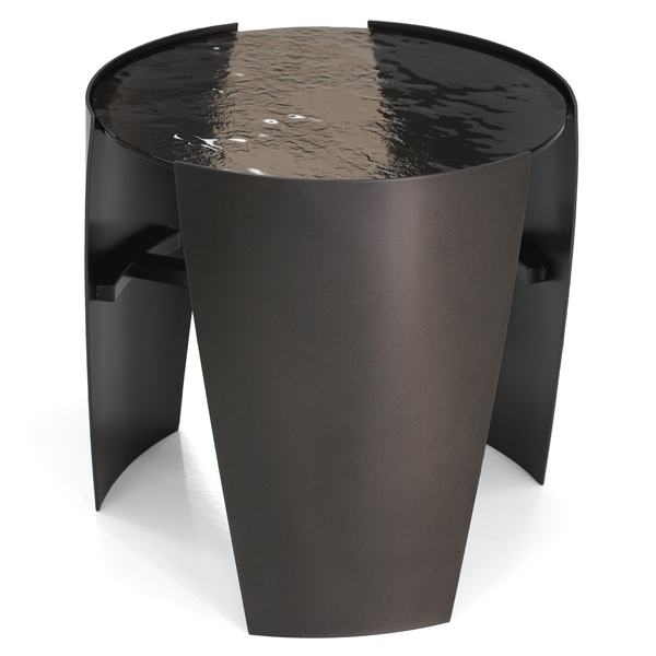 Sway Hammered Side Table Top Angled View